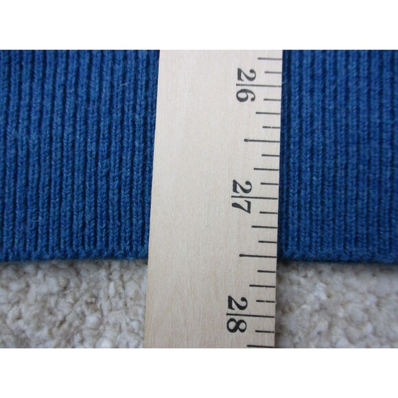LL Bean Sweater Mens Extra Large XL Blue Pullover 1/4 Zip Sweatshirt Casual - Picture 10 of 11